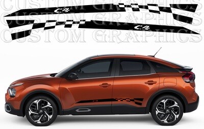 Decal Graphic Sticker Door Sport Stripe Kit Compatible with C4