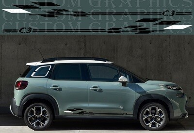 Sport Sticker Decal Side Door Stripes Compatible with C3 Aircross 2022