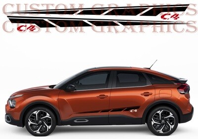 2x body decals side stripes Compatible with  C4