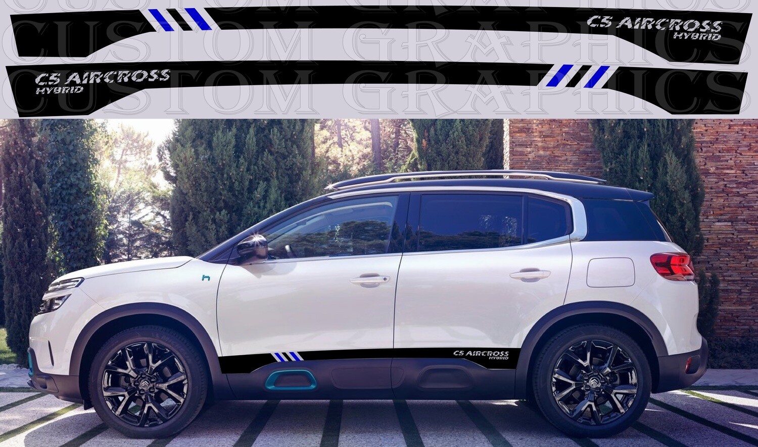 Vinyl Decal Custom Stickers Graphic kit Compatible with  C5 Aircross Hybrid 2020