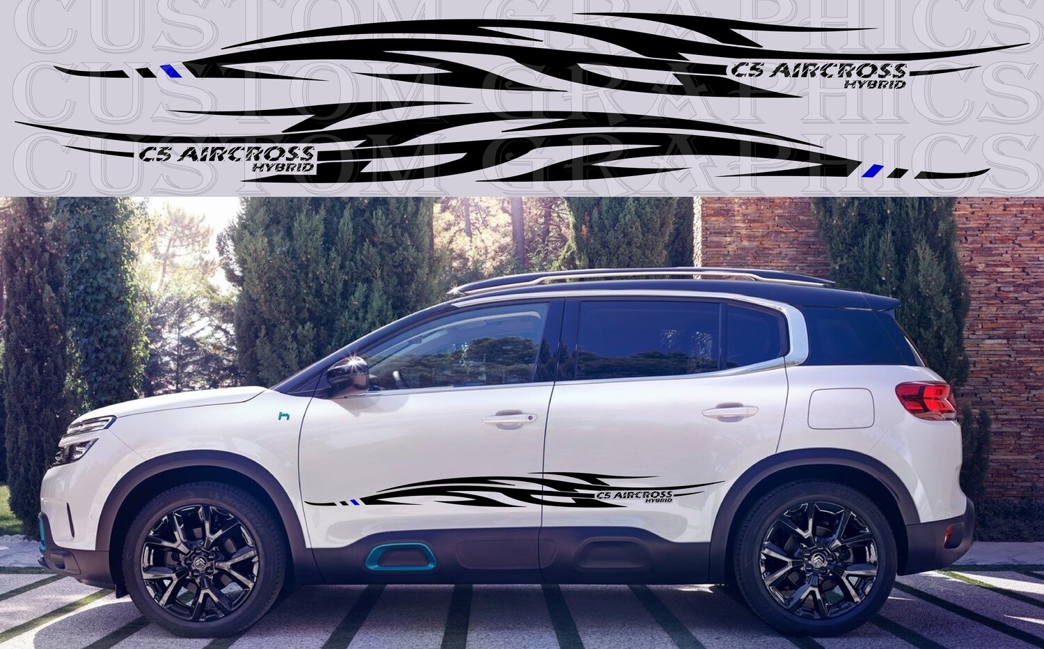 Vinyl Decals for Your Ride Compatible with  C5 Aircross Hybrid 2020