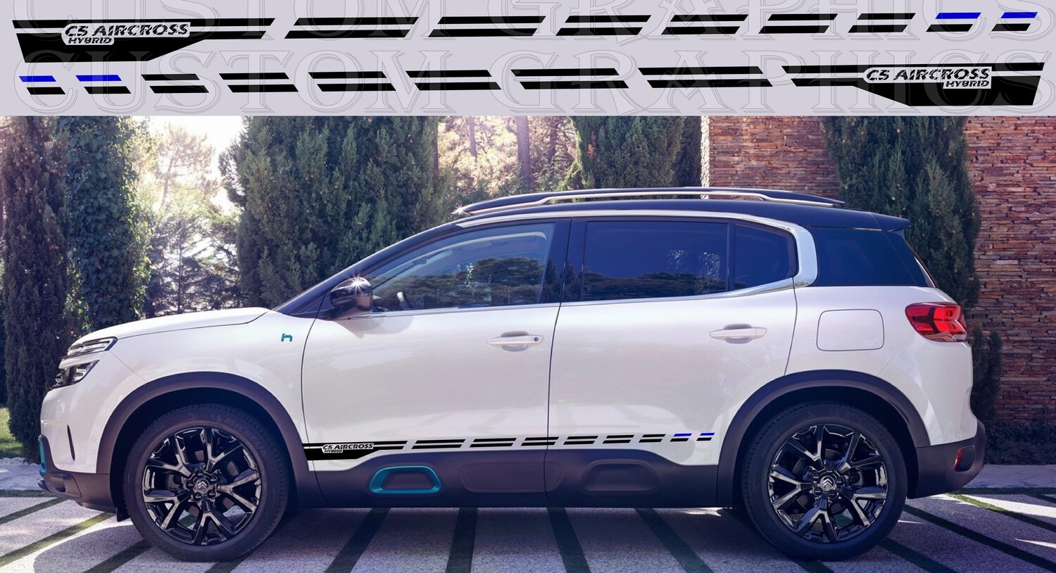 Custom Auto Vinyl Graphics Compatible with C5 Aircross Hybrid 2020