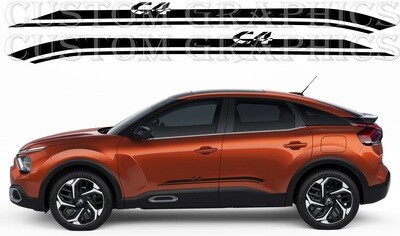 Side door vinyl decal sticker Compatible with C4