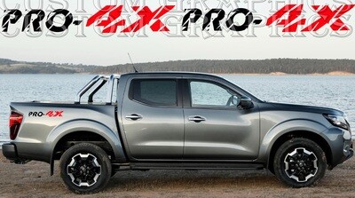 Side Stripe Decal Graphic Sticker Kit Compatible with Nissan Navara Double Cab Pro-4x