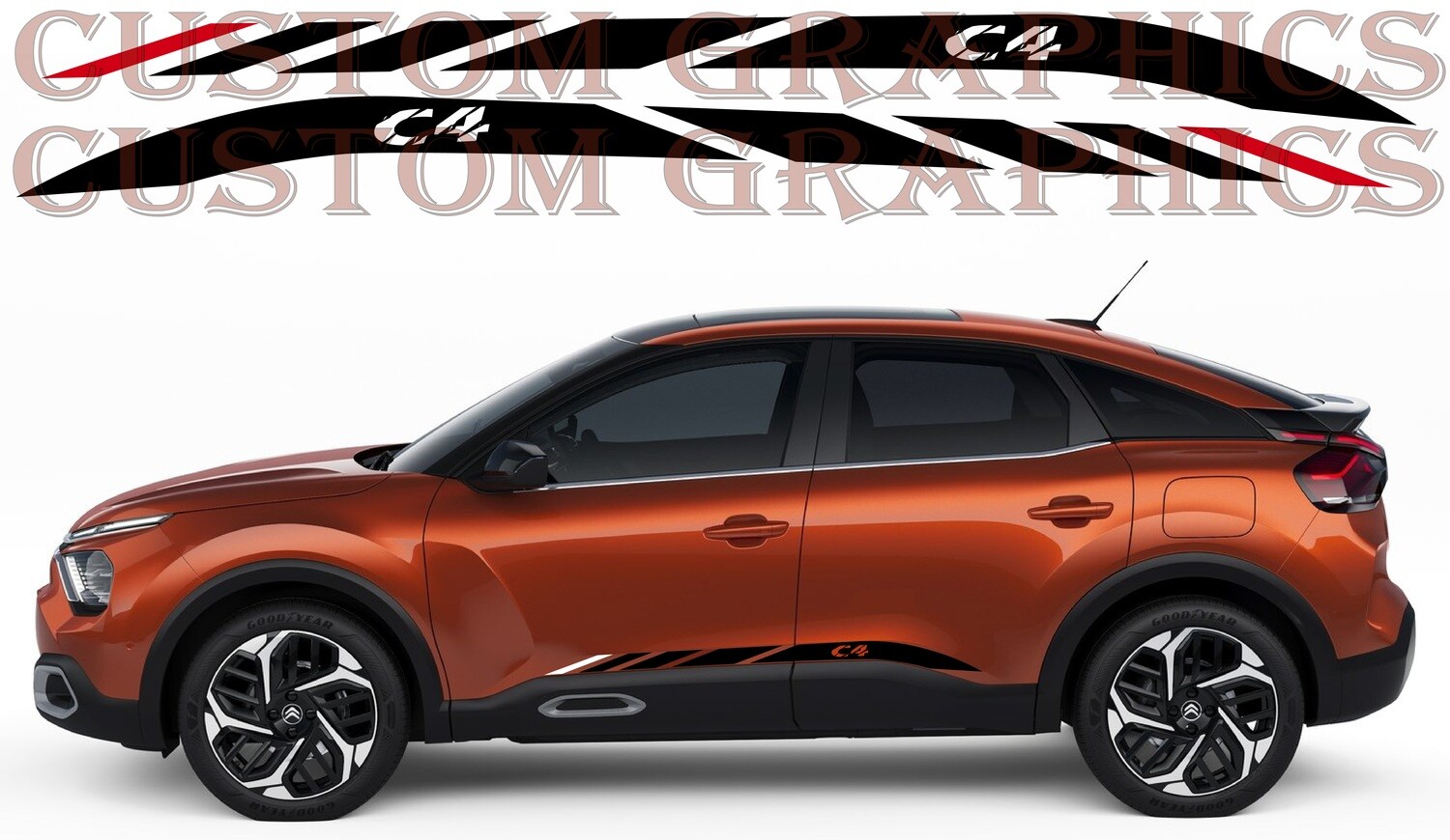 Side Door Stripe Custom kit Stickers Set Kit Compatible with C4