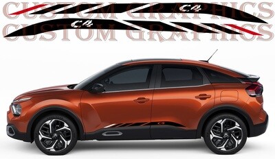 Side Door Stripe Custom kit Stickers Set Kit Compatible with C4