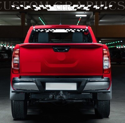 Tailgate Vinyl Decal Custom Stickers Graphic kit Compatible with Nissan Navara Double Cab Pro-4x