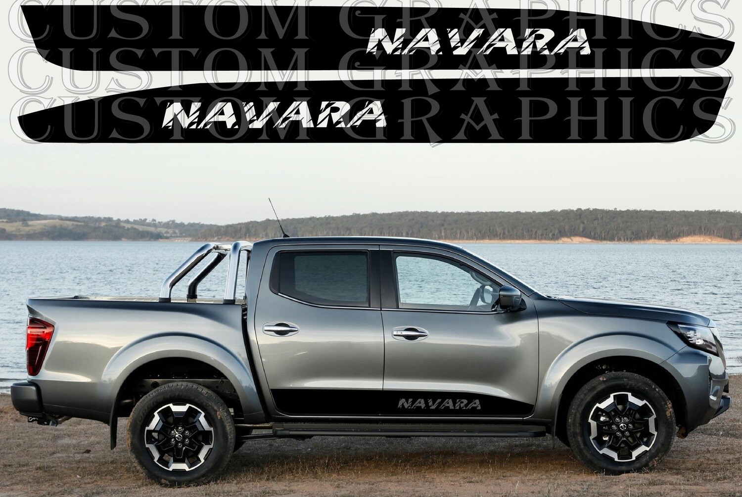 Sport Side door sticker racing design Compatible with Nissan Navara Double Cab Pro-4x