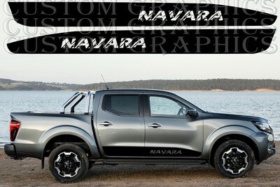 Sport Side door sticker racing design Compatible with Nissan Navara Double Cab Pro-4x