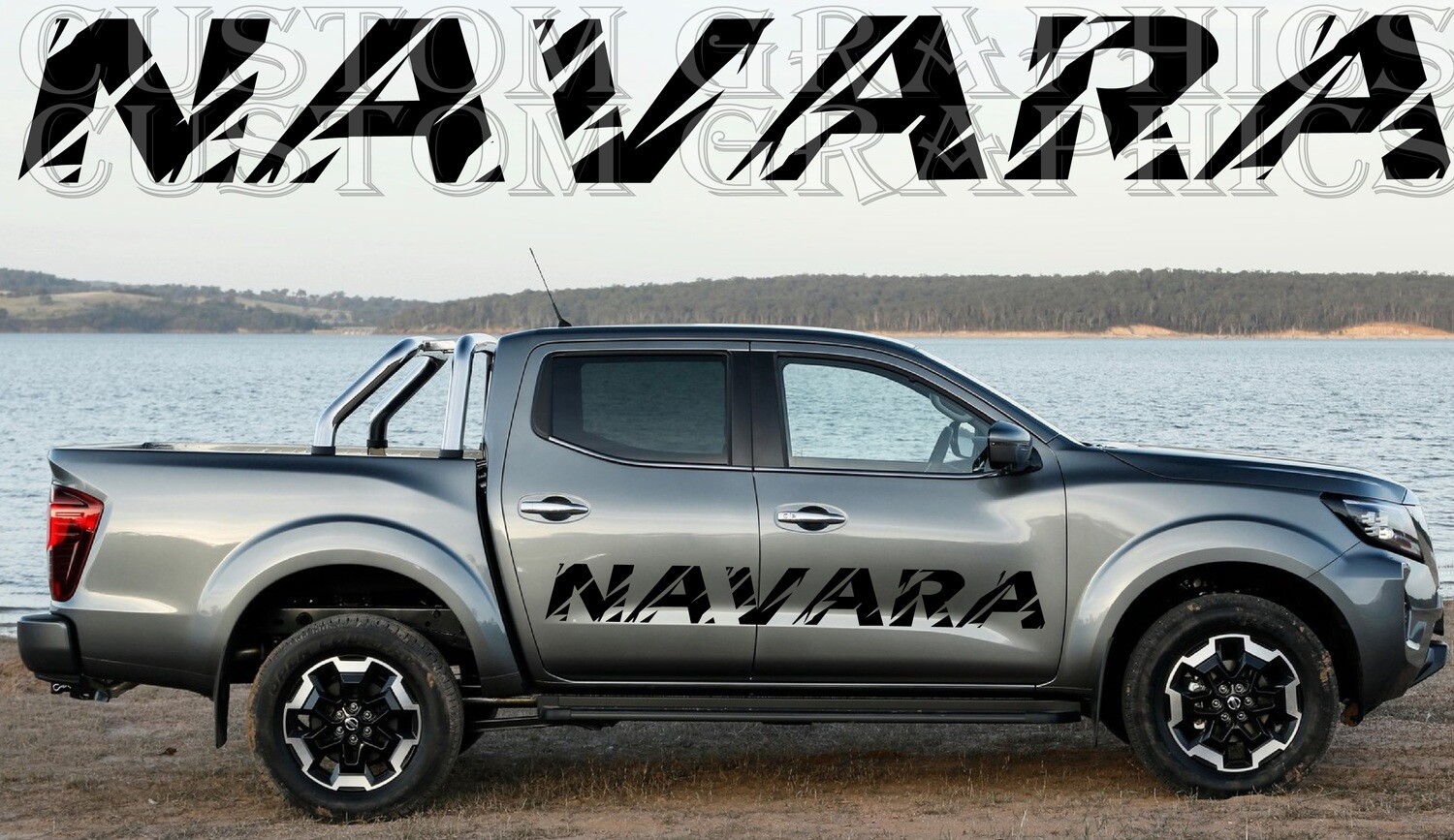 Set of Stickers Decal Stripe body kit Compatible with Nissan Navara Double Cab Pro-4x