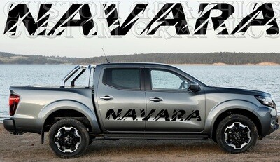 Set of Stickers Decal Stripe body kit Compatible with Nissan Navara Double Cab Pro-4x