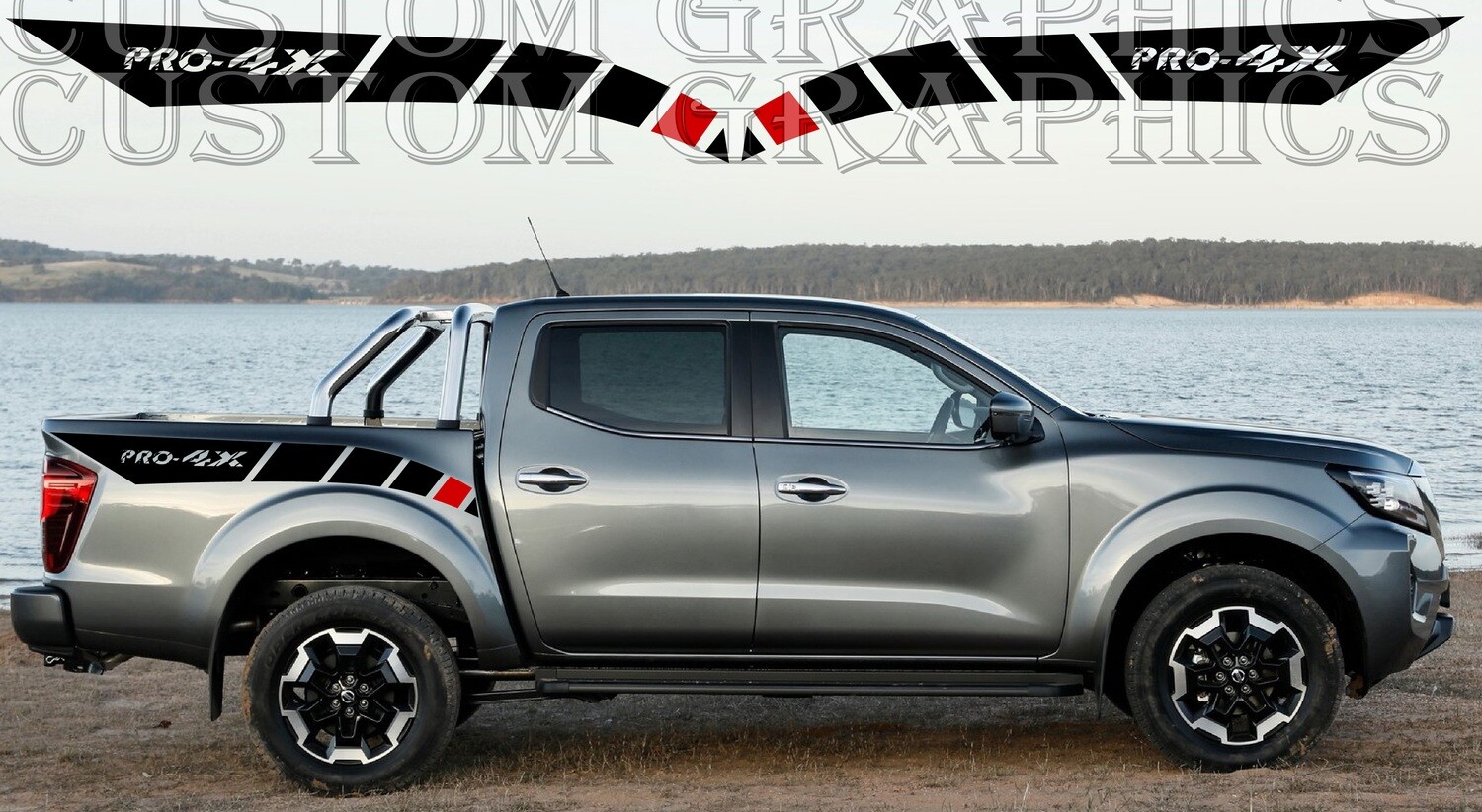New Design Side door vinyl decal sticker Compatible with Nissan Navara Double Cab Pro-4x