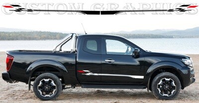 Stick and Drive: Premium Car Vinyl Graphics Vinyl Wraps Compatible with Navara King Cab Pro-4x