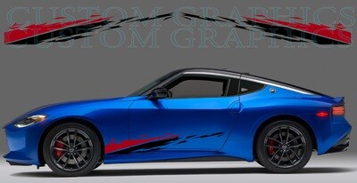 2X Side door stripe vinyl decal graphic sticker Kit Compatible with Z