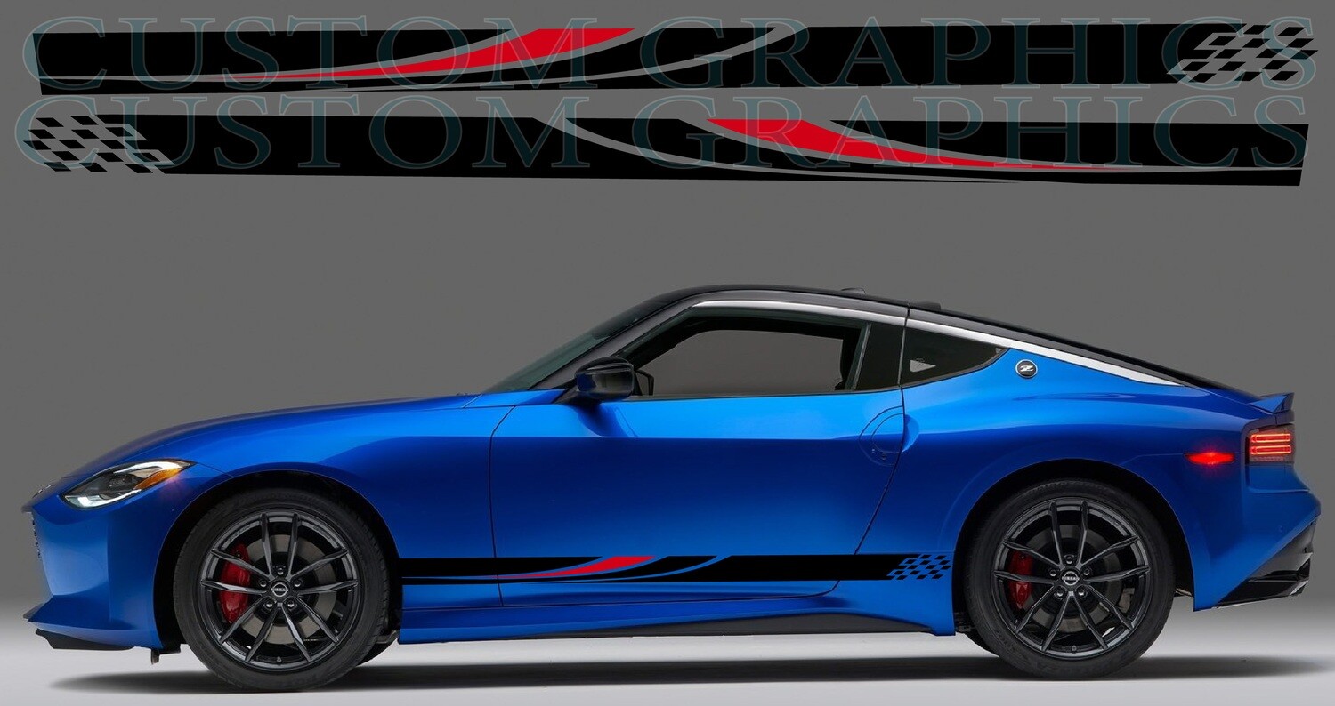 Sport Side door sticker racing design Compatible with Z