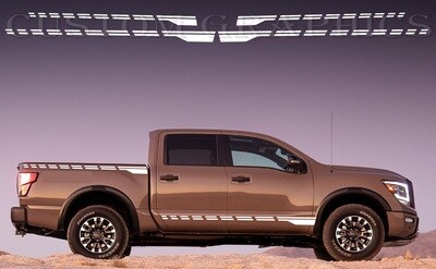 4x Sport Side door sticker racing design Compatible with Titan Pro 4x