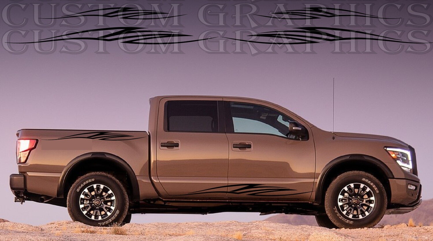 2x body decals side stripe sticker Compatible with Titan Pro 4x