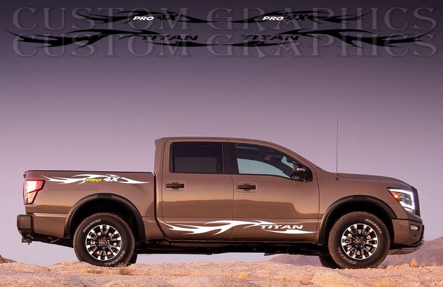 4x body decals side stripes Compatible with Titan Pro 4x