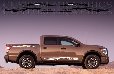4x body decals side stripes Compatible with Titan Pro 4x