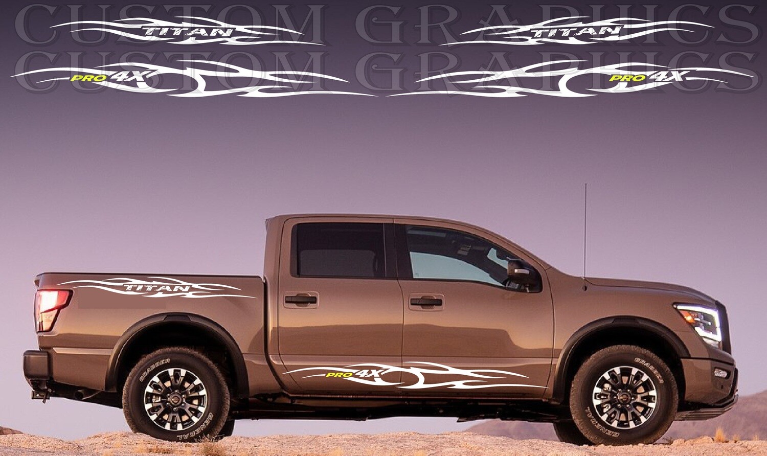 4x Vinyl Decals for Your Ride Compatible with Titan Pro 4x