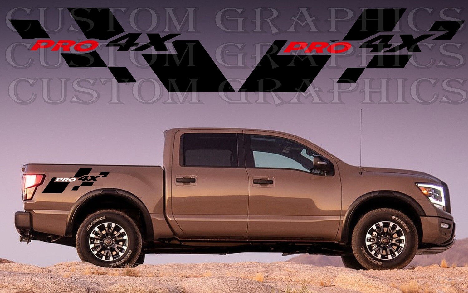 2x body decals side stripes Compatible with Titan Pro 4x