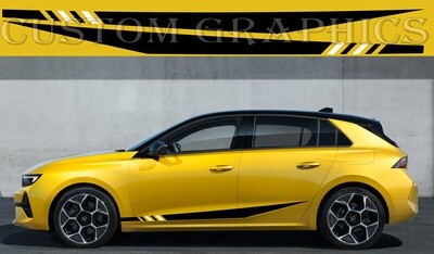2x body decals side stripes Compatible with Astra 2021
