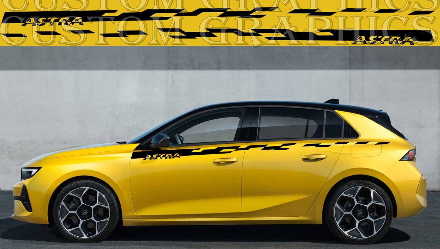 Sport Side door sticker racing design Compatible with Astra 2021