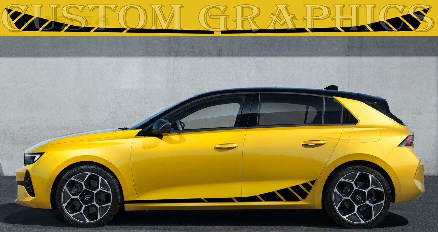 Side Stripe Decal Graphic Sticker Kit Compatible with Astra 2021