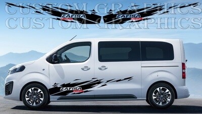 2x body decals side stripes Compatible with Zafira Life