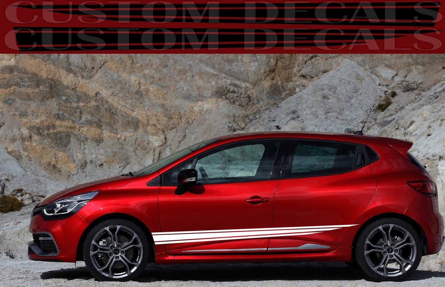 Set of Stickers Decal Stripe body kit Compatible with Clio