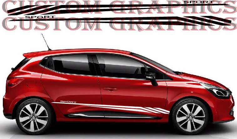 Sport Sticker Decal Side Door Stripes Compatible with Clio