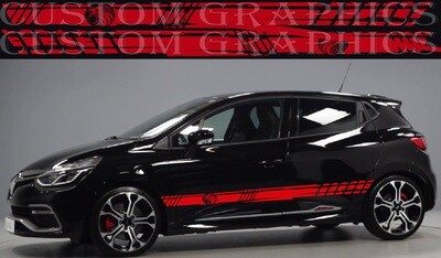 Sport Side door sticker racing design Compatible with Clio