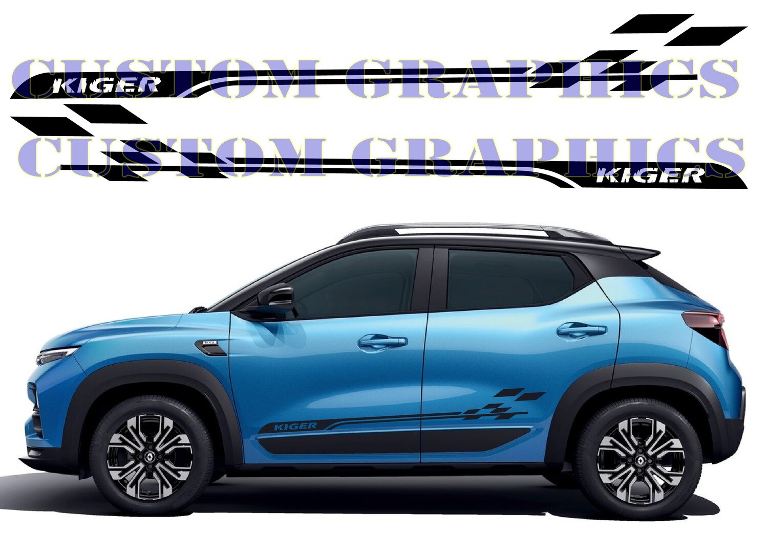 Set of Stickers Decal Stripe body kit Compatible with Kiger
