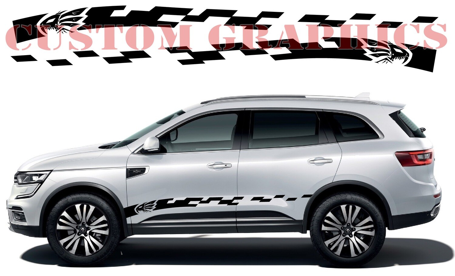 Set of Stickers Decal Stripe body kit Compatible with Koleos