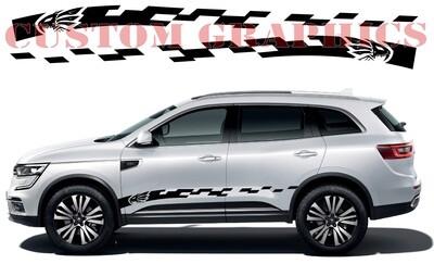 Set of Stickers Decal Stripe body kit Compatible with Koleos