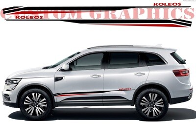 2x body decals side stripes Compatible with Koleos