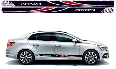 2x body decals side stripes Compatible with Megane