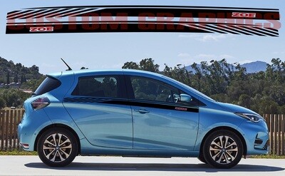 Decal Graphic Sticker Door Sport Stripe Kit Compatible with Zoe