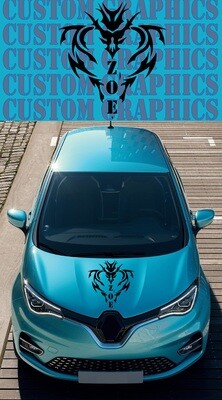 Hood vinyl decal sticker Compatible with Zoe