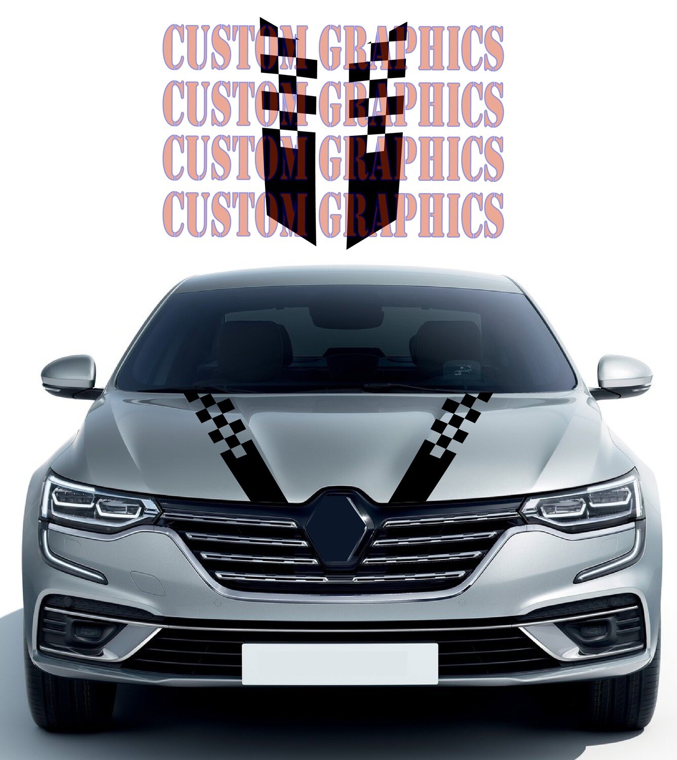 Sport Hood sticker racing design Compatible with Talisman