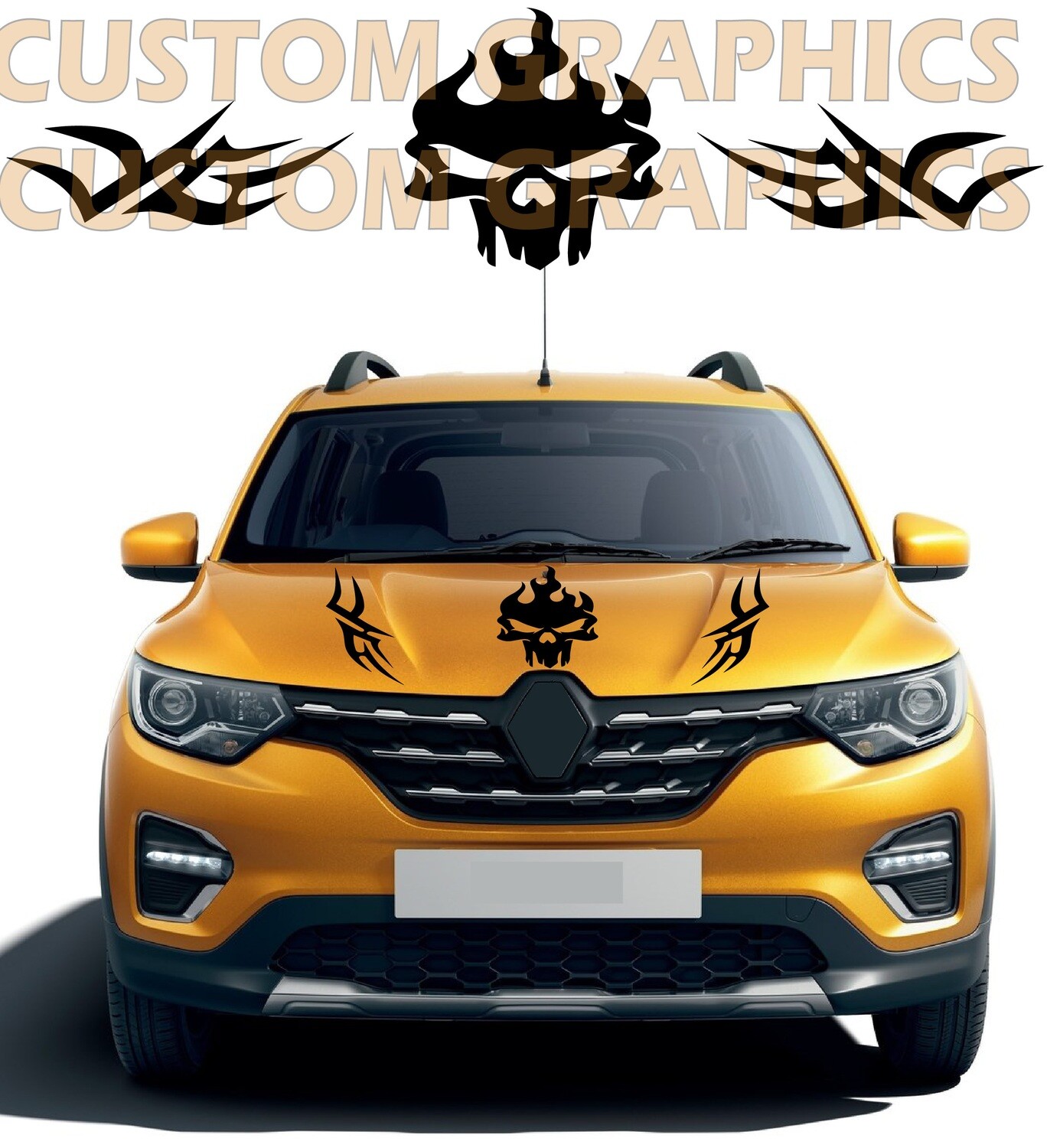 Hood Stripe Decal Graphic stickers Kit Compatible with Triber