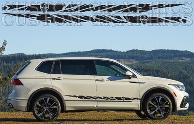 Set of Stickers Decal Stripe body kit Compatible with Tiguan