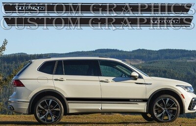 Side Door Stripe Custom kit Stickers Set Kit Compatible with Tiguan