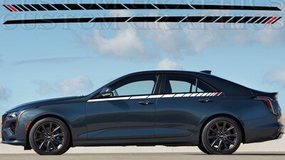 Sport Sticker Decal Side Door Stripes Compatible with CT4-V