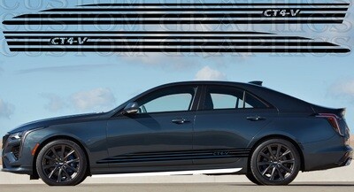 2x body decals side stripe sticker logo graphics Compatible with CT4-V
