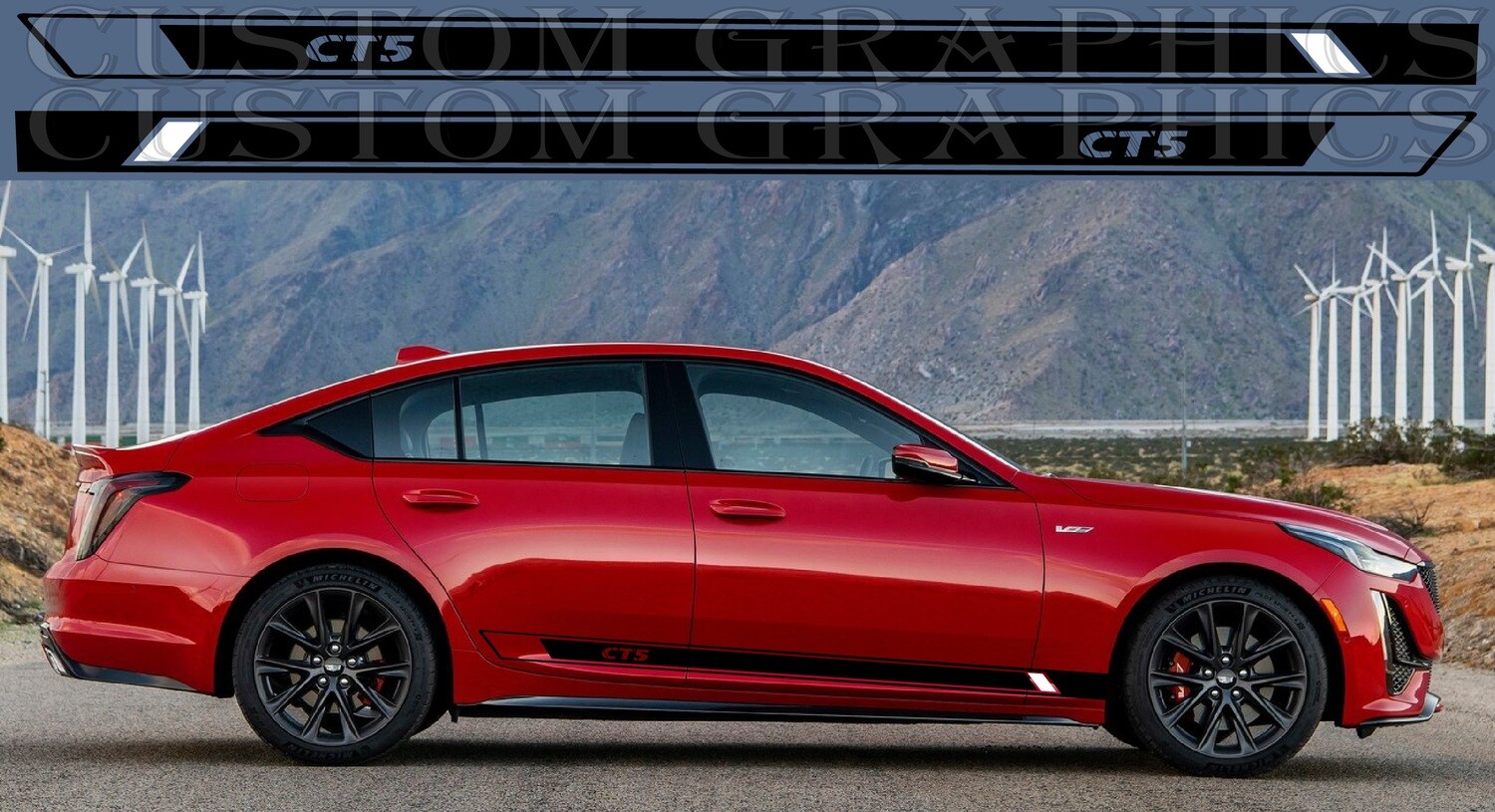 Side door vinyl decal sticker Compatible with CT5-V