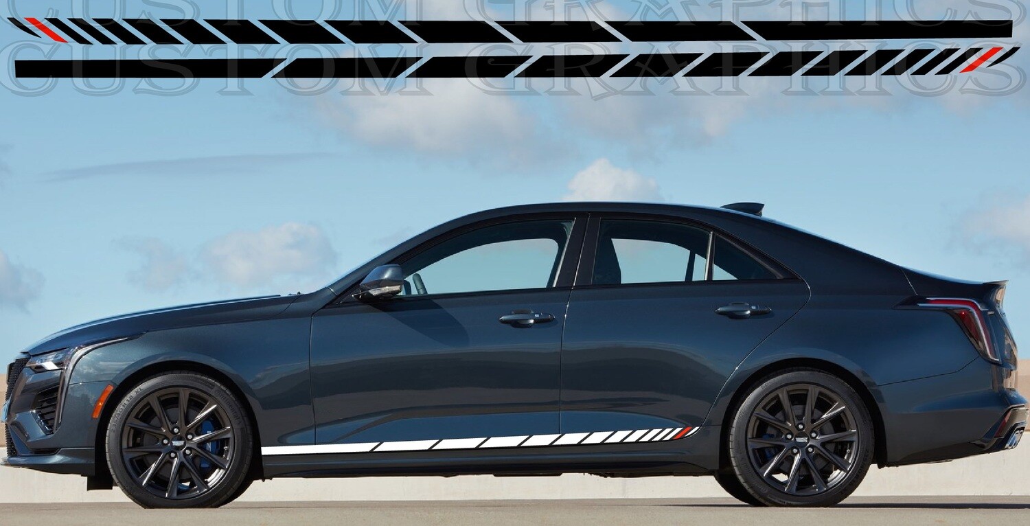 2x body decals side stripes Compatible with CT4-V