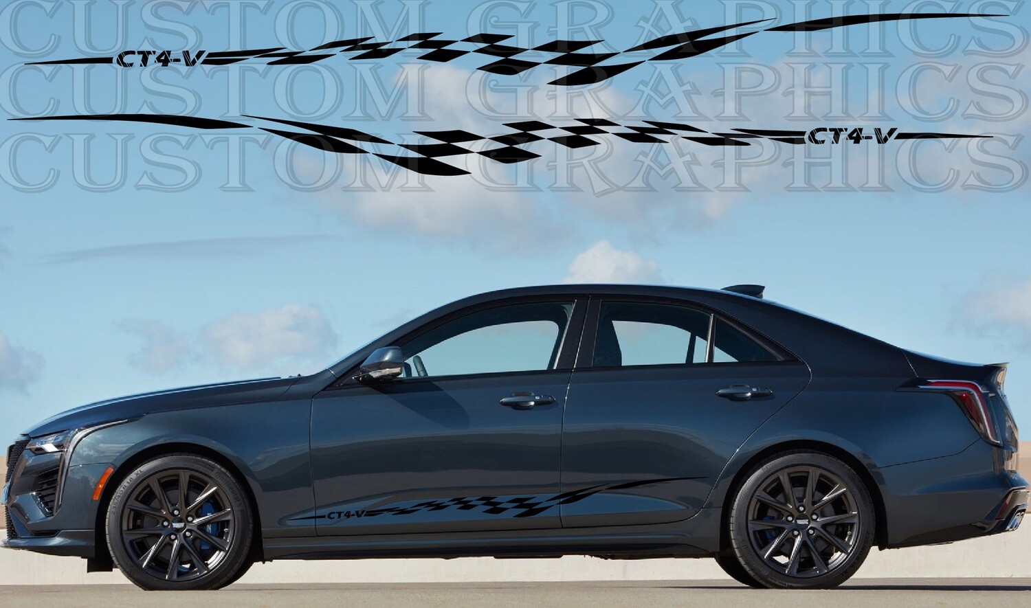 Side Door Stripe Custom kit Stickers Set Kit Compatible with CT4-V