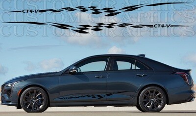 Side Door Stripe Custom kit Stickers Set Kit Compatible with CT4-V