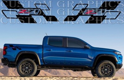 2x body decals side stripe sticker logo graphics Compatible with Colorado ZR2